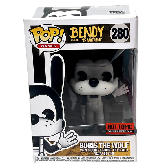 Funko POP! Games #280 Boris the Wolf Bendy Got Topic Exclusive Pre-Release - Picture 1 of 8